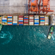 Stagnation, Deutschland, Hafen Containerschiff