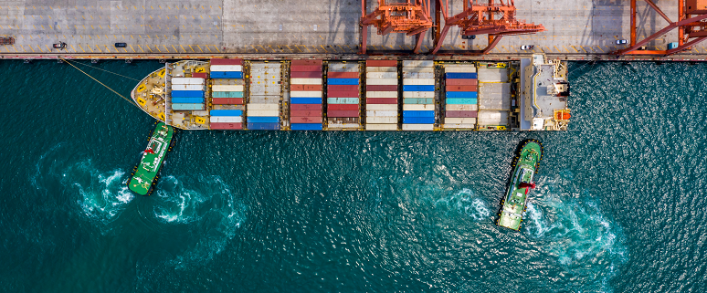 Stagnation, Deutschland, Hafen Containerschiff